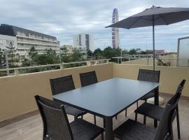 Appartement familial terrasse vue mer avec parking，位于滨海贝尔克的公寓