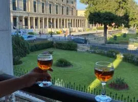 Palazzo Luxury Suite - View to Liston square & Old Fortress of Corfu old town