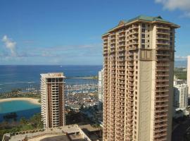 Hilton Grand Vacations Club Grand Waikikian Honolulu，位于檀香山尼尔·S·布莱斯德尔中心附近的酒店