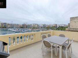 Marina VIEW APT SLPs 9 with private terrace & BBQ by 360 Estates，位于Taʼ Xbiex的酒店
