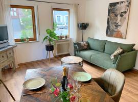 Ferienwohnung am Bodensee，位于辛根的带停车场的酒店