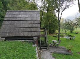 Glamping Zlata ribica，位于Idrija pri Bači的酒店