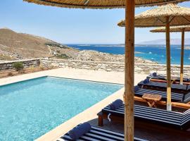 Platinum Paros Villa - 2 Bedrooms - Villa Turquoise - Sea View & Private Pool - Naoussa，位于Kolympithres的酒店