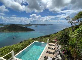 COCONUT BREEZE VILLA: MESMERIZING VIEWS, COOLING TRADEWINDS，位于Coral Bay的别墅