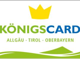 Villa Herzland Allgäu mit großem Garten und gemütlichem Kaminfeuer inklusive KÖNIGSCARD, Skipass, Bergbahn, Therme inkl，位于莱希布鲁克的酒店