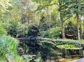 Prachtige chalet in het bos met sauna!，位于拉纳肯的木屋