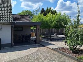 Family Wellness lodge 4 personen Zuid-Holland!，位于Ooltgensplaat的木屋