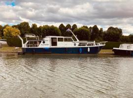 L'Amazone - bateau à quai sur le canal de bourgogne，位于Tanlay的酒店
