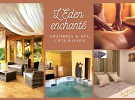 "L Eden enchanté" Chambres d'hôtes et SPA Côté Basque，位于布科的Spa酒店