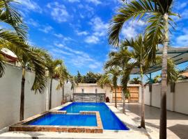 Casa Halley #4 con vista al mar y piscina , 2 pisos - Villamil Playas , Data de Villamil，位于普拉亚斯的酒店