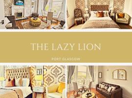 THE LAZY LION - Spacious 2 Bedroom - Town Centre Holiday Home Apartment，位于格拉斯哥港的酒店