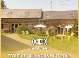 Le Jardin Enchanteur, chaleureuse maison d'hôtes éco-responsable, calme et accueillante，位于Lopérec的酒店