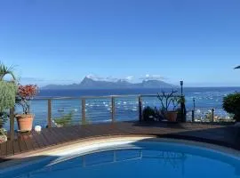 Temanahau Lodge Villa vue océan et Moorea