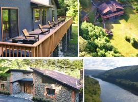 The Stone Mason - Large Modern Home on 5 Acres - 2 Hrs from NYC，位于Pond Eddy的别墅