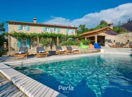 Charming villa AMELIE with pool near Rabac beach，位于Ripenda Kras的乡村别墅