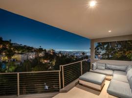 6MIL 5BR Sunset Strip Villa Jetliner Views Oasis，位于洛杉矶的乡村别墅