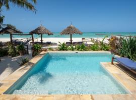 Beachfront Villa Thamani with Private Pool and Beach ZanzibarHouses，位于普瓦尼梅查恩加尼的别墅