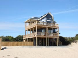 4x2338, Race To The Beach- Semi-Oceanfront, Wild Horses, Private Pool, Ocean Views!，位于Knotts Island的酒店