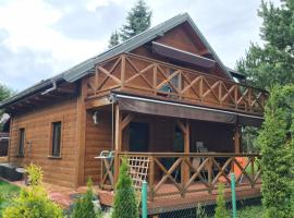 Leśna Rezydencja z plażą nad Zalewem Chańcza, sauna, bania SPA，位于Pągowiec的酒店