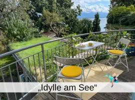 Idylle am See - idyllisch auf der Insel mit Balkon und Seesicht und direkter Seelage