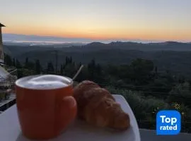 Schönes Familienappartement in Pelekas, Corfu mit Meerblick