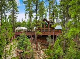 Furnished Deck and Forest Views Pine Retreat!