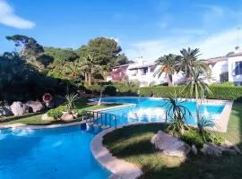 Casa con jardin y piscina a 600m playa 2H 628