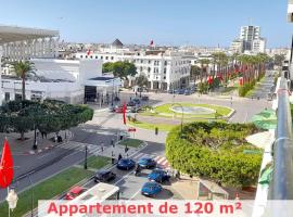 Panoramic view of downtown Rabat，位于拉巴特的公寓