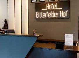 Hotel Bitterfelder Hof - Mongoo GmbH，位于比特费尔德的带停车场的酒店