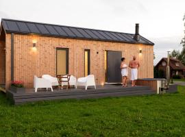 Eco houses with a hot tub and sauna