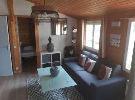 Chalet climatisé avec piscine chauffée et parking dans une pinède calme - FR-1-607-64，位于阿格德的酒店