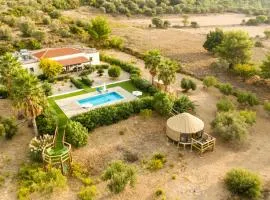 Villa Elia with pool, Yurt and sea views