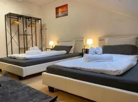 Deluxe Business Suite mit 2 Schlafzimmer & Parkplatz, Netflix Premium, zentral zu Audi & Schwarz Gruppe