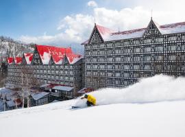 绿色广场白马酒店，位于小谷村白马八方尾根滑雪场附近的酒店