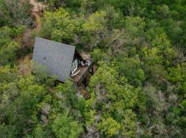 The Maverick: A-Frame w/ Hammock and Tree Top View，位于新布朗费尔斯的木屋