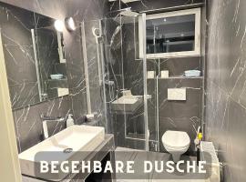 Suite Lombardi - Terrasse, Babybett, Doppelbett, Waschmaschine, Ruhige Lage，位于Bieber黑森斯巴达银行体育场附近的酒店