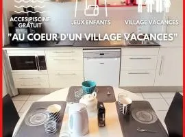 "CŒUR LOISIRS" Appartement 5 personnes, vue sur loisirs, accès parc aquatique gratuit