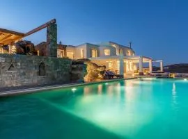 Gorgeous Mykonos Villa 12 Bedrooms Villa Nova Light Private Pool Panoramic Sea Views Elia