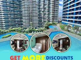 Cozy Condo Apartment in Makati / Manila with mall, restaurants, groceries, pool, netflix, disney+ and more，位于马尼拉的Spa酒店