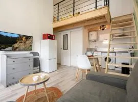 Studio mezzanine "chaumiane" proche de la gare