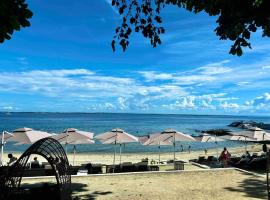 Cebu Cozy Ocean View 1BR,17th,private beach,pool,Wifi,Mactan，位于麦克坦的公寓式酒店