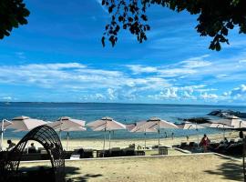 Cebu Cozy Ocean View 1BR,17th,private beach,pool,Wifi,Mactan，位于麦克坦的酒店