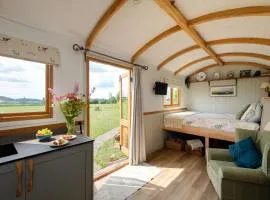 The Acorn - Luxury Shepherds Hut hot tub panoramic views