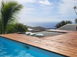 Bungalow cosy avec piscine surplombant l'océan
