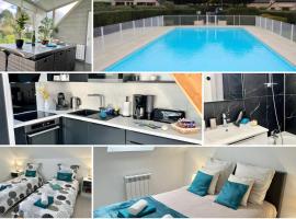 Perle Beach, Petite maison située en bord de plage, piscine.，位于吉代勒的酒店