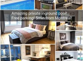 7 beds / 3 bathrooms / Private inground pool and backyard，位于隆格伊的酒店