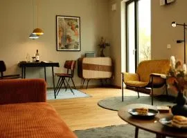 bluestar apartments am Storkower See inkl Badesteg und Gartensauna