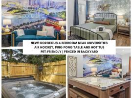 NEW Gorgeous 4bd near universities Hot tub Games，位于匹兹堡的酒店