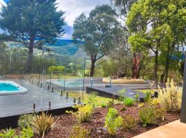 Savvanah Farmstay family friendly home with stunning views and spa，位于Chum Creek的酒店