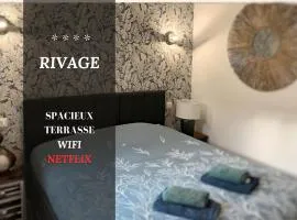 *Rivage* Spacieux T2 RDC sur cour:Jardin-Fibre-Netflix-Terrasse